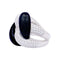 Bague 53 Bague Victoria Casal, or blanc, onyx et diamants. 58 Facettes 33445