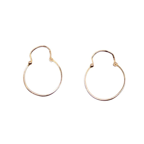 Boucles d'oreilles Créoles fines, or jaune 58 Facettes