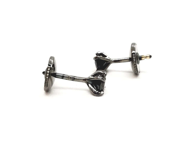 Boucles d'oreilles Boucles d'oreilles Puces Or noir Diamant 58 Facettes 578735RV