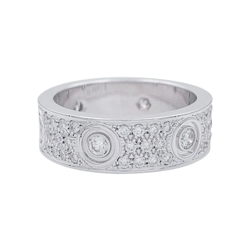 Bague 55 Bague Cartier, "Love", or blanc, diamants. 58 Facettes 32343