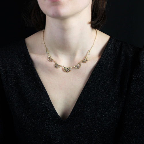 Collier Collier ancien draperie et ses motifs art déco 58 Facettes 22-533