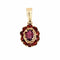 Pendentif Pendentif or jaune et grenats 58 Facettes 14-276