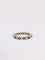 Bague Alliance américaine en or blanc, diamants et émeraudes 58 Facettes J46