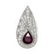 Pendentif Pendentif or blanc, diamants, rubis. 58 Facettes 31867