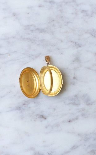 Pendentif Médaillon étoile porte-photo or et perles 58 Facettes