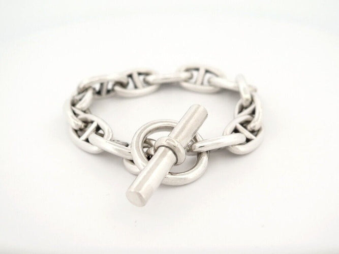 Bracelet vintage bracelet HERMES chaine ancre t19 13 maillons argent massif 58 Facettes 254651