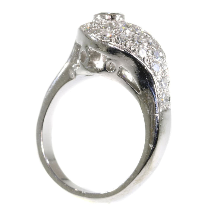 Bague 48 Bague or blanc, diamants 58 Facettes 17300-0035