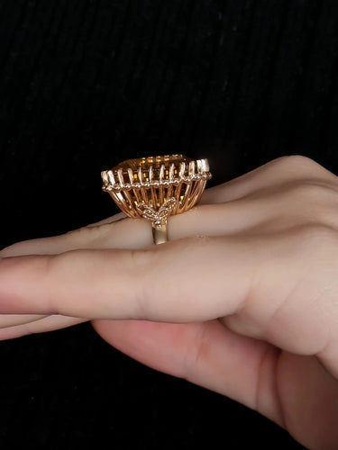Bague Or Jaune / Citrine / 53 BAGUE "LADY" OR & CITRINE 58 Facettes BO/220019
