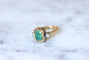 Bague Bague style Victorien émeraude et diamants 58 Facettes