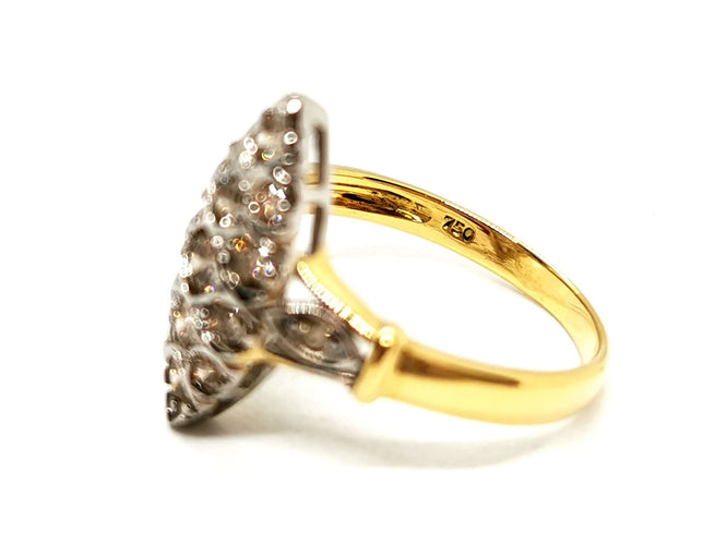 Bague 56 Bague Marquise Or jaune Diamant 58 Facettes 1588949CN