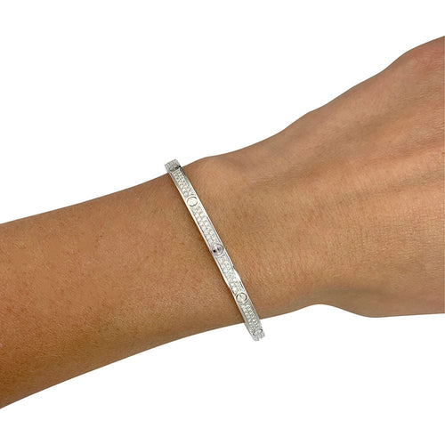 Bracelet Bracelet Cartier, "Love", or blanc et diamants. 58 Facettes 31126