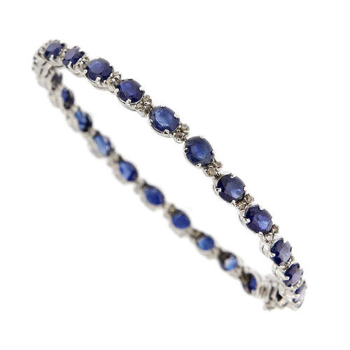 Bracelet Bracelet tennis saphirs et diamants 58 Facettes 30332