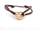 Bracelet bracelet LOUIS VUITTON coeur fleur monogram or rose 18k sur cordon 58 Facettes 249782