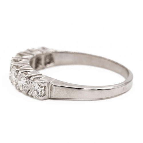 Bague 52.5 Bague Demi alliance or blanc Diamant 58 Facettes 2432013CN