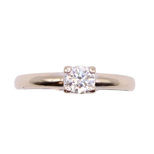 Bague Solitaire or blanc et diamant 58 Facettes