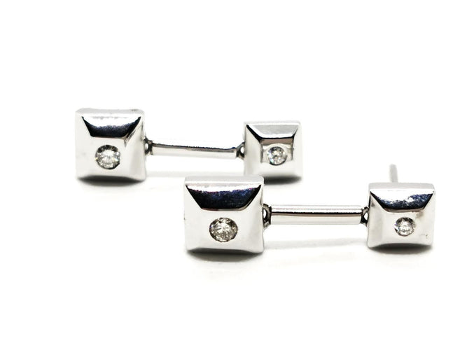 Boucles d'oreilles Boucles d'oreilles Pendantes Or blanc Diamant 58 Facettes 1925954CN