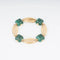 Bracelet Bracelet or jaune, malachite 58 Facettes 1