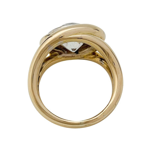 Bague Bague entrelacée deux tons d'or, diamant 3,32 carats. 58 Facettes 31087