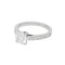 Bague Bague solitaire accompagné 1.04 ct, or blanc. 58 Facettes 30717