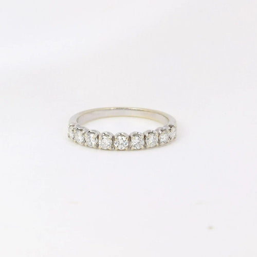 Bague 52.5 Demi-Alliance américaine diamants 0,54 ct 58 Facettes J106