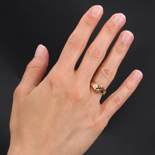 Bague 52 Bague toi et moi perles d'or 58 Facettes 21-377A