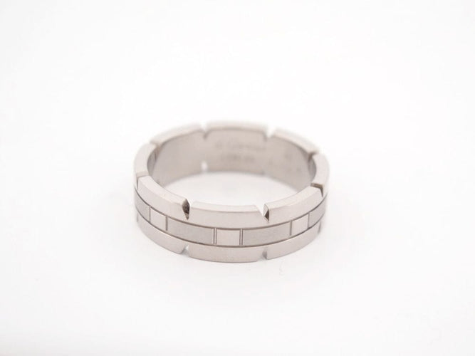Bague 65 bague CARTIER tank francaise or blanc 18k 58 Facettes 258021