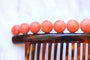 Accessoire Peigne à cheveux ancien, diadème de mariage, écaille de tortue et corail 58 Facettes
