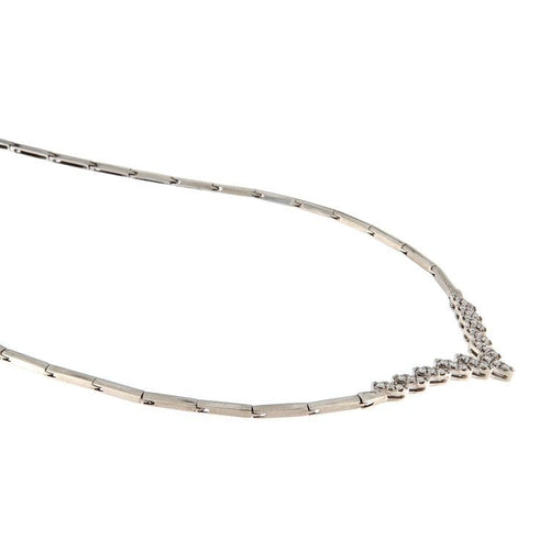 Collier Collier en or blanc diamants 0,35 ct 58 Facettes G3161