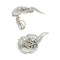 Boucles d'oreilles Boucle d'oreilles volutes en platine, or blanc et diamants. 58 Facettes 31660