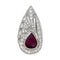 Pendentif Pendentif or blanc, diamants, rubis. 58 Facettes 31867