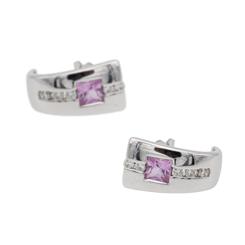 Boucles d'oreilles Boucles d'oreilles Or blanc Saphir 58 Facettes 2500307CN