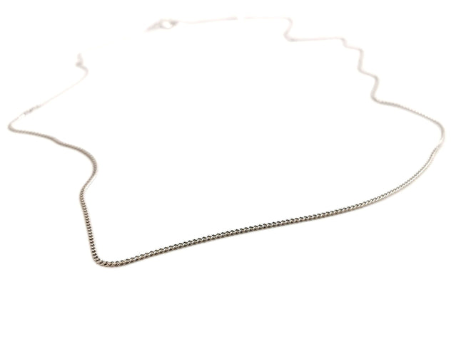 Collier Collier Maille gourmette Or blanc 58 Facettes 1152875CD