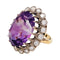 Bague 53 Bague en or et argent début du XX eme siècle, améthyste et diamants. 58 Facettes 31774