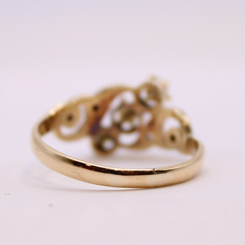 Bague Bague Trilogie Belle Epoque Perles fines Diamants 58 Facettes