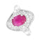 Bague Bague Or blanc Rubis Birman  Diamants 58 Facettes 61600016