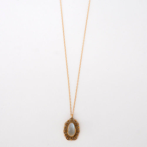 Pendentif Pendentif Pierre de lune et sa chaine 58 Facettes