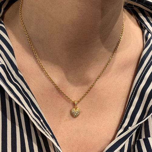 Collier Collier Cartier, "Coeur", or jaune, diamants. 58 Facettes 30966