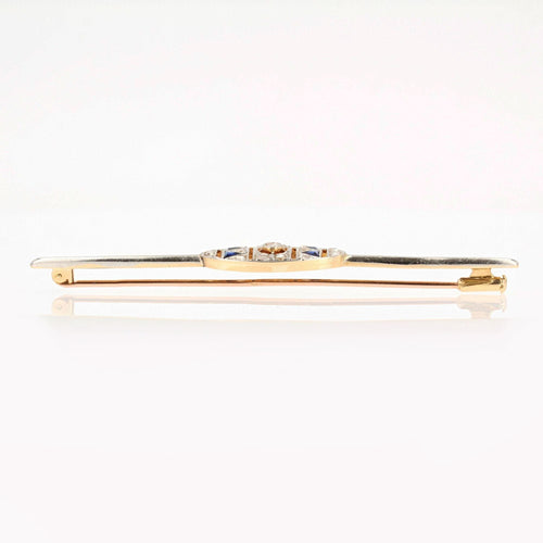 Broche Broche barrette art déco saphirs diamants 58 Facettes 21-803