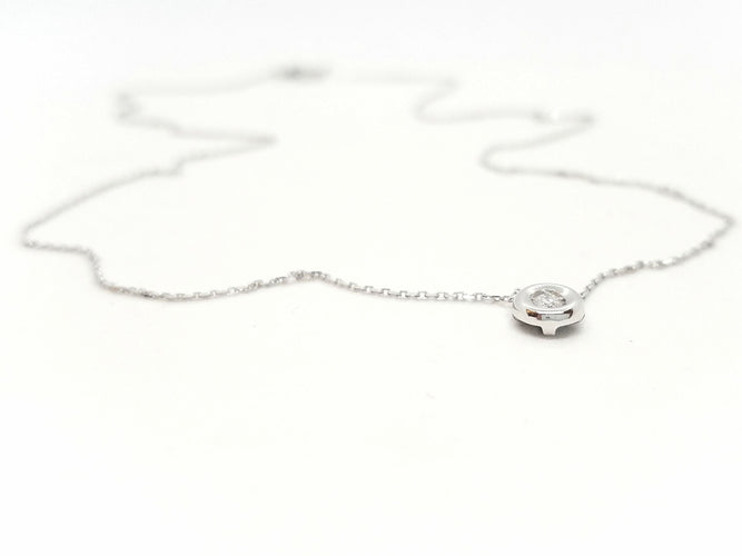 Collier Collier Or blanc Diamant 58 Facettes 579143RV