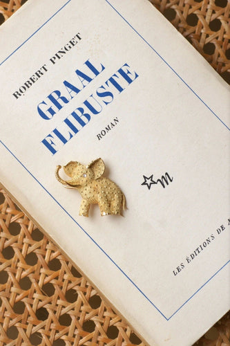 Broche Broche éléphant vintage or amati 58 Facettes