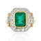 Bague 57 Bague art déco émeraude diamants 58 Facettes 22-403