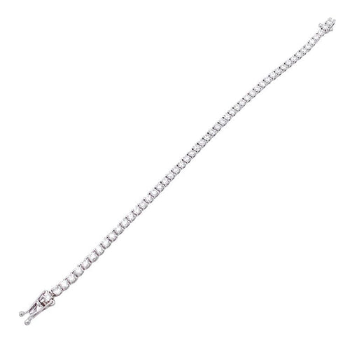 Bracelet Bracelet ligne diamants en or blanc. 58 Facettes 32160