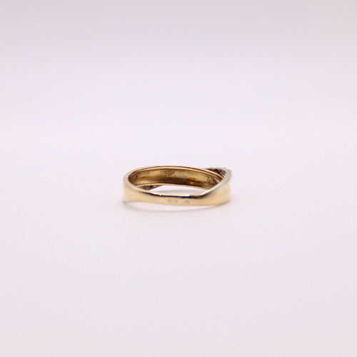 Bague Alliance or jaune et diamants 58 Facettes