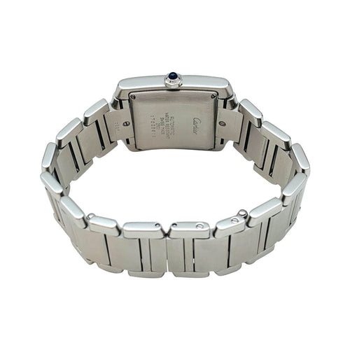 Montre Montre Cartier "Tank Française" en acier sur acier. 58 Facettes 29523