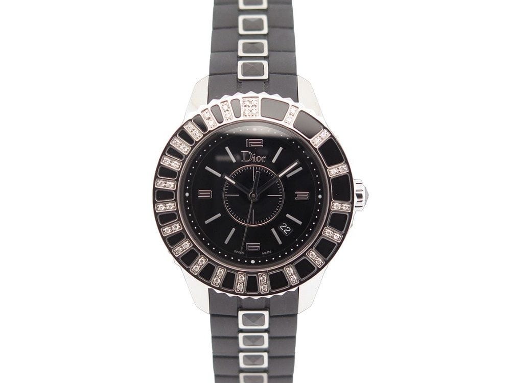 CHRISTIAN DIOR christal watch 34mm 44 diamond quartz - 58 Facettes