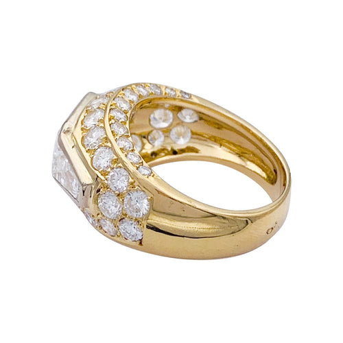 Bague 53 Bague jonc, or jaune, diamants. 58 Facettes 32988