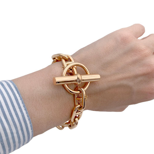 Bracelet Bracelet maille marine, or rose. 58 Facettes 32746