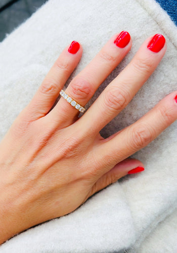 Bague Alliance américaine en diamant et or 58 Facettes 1