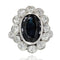 Bague 54 Bague ancienne pompadour saphir diamants 58 Facettes 21-795