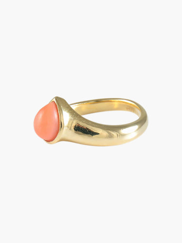 Bague Or Jaune / Corail / 46 BAGUE VAN CLEEF & ARPELS CORAIL & OR 58 Facettes BO/220006 STA